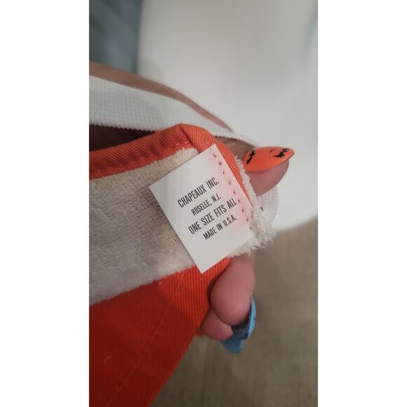 Vintage Chapeaux Inc. Orange Visor Made in USA One Size 80s 90s Style NWT... - Picture 6 of 6